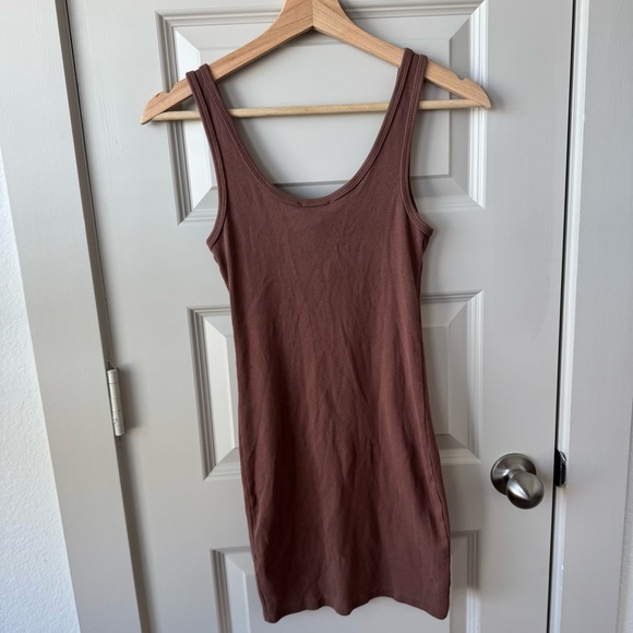 Zara Women’s Button Snap Bodycon Ribbed Tank Mini Dress Size Small - Picture 4 of 4